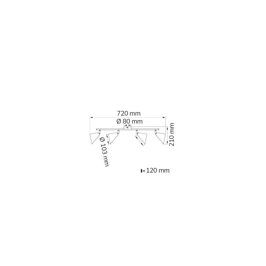 Wofi 70108G - Strahler GLORIA 4xE14/28W/230V