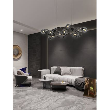 Wofi 7014-1405 - LED-Hängeleuchte NANCY 14xG9/3,5W/230V schwarz/glänzendes Chrom