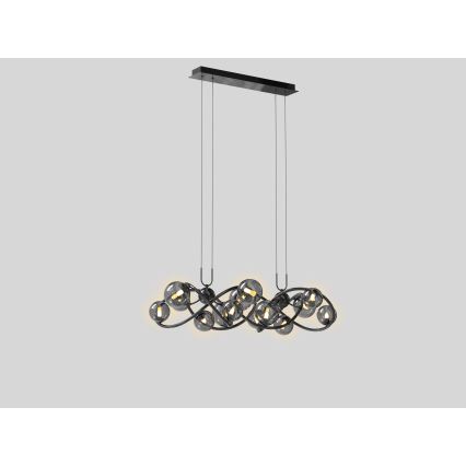 Wofi 7014-1405 - LED-Hängeleuchte NANCY 14xG9/3,5W/230V schwarz/glänzendes Chrom