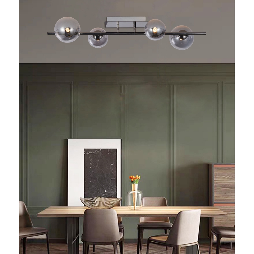 Wofi 7014-405W - LED-Aufbauleuchte VILLA 4xG9/3W/230V schwarz