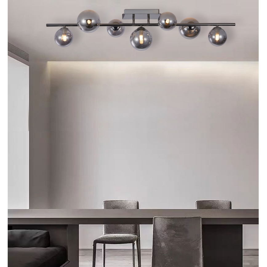 Wofi 7014-705W - LED-Aufbauleuchte VILLA 7xG9/3W/230V schwarz