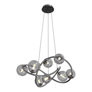 Wofi 7014-805 - LED-Hängeleuchte NANCY 8xG9/3,5W/230V schwarz/glänzendes Chrom