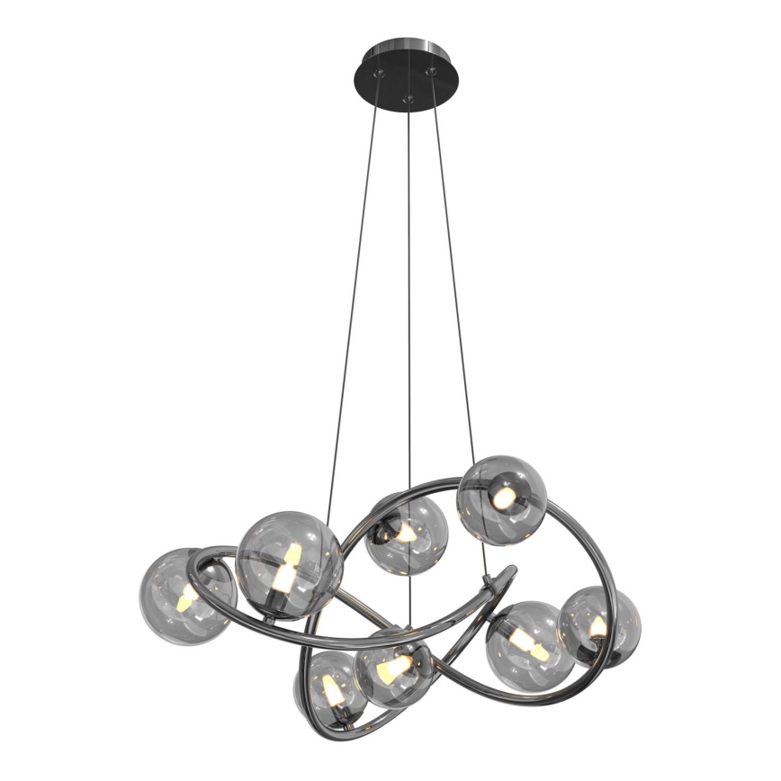 Wofi 7014-805 - LED-Hängeleuchte NANCY 8xG9/3,5W/230V schwarz/glänzendes Chrom