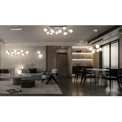 Wofi 7014-807 - LED-Hängeleuchte an Schnur NANCY 8xG9/3,5W/230V glänzendes Chrom