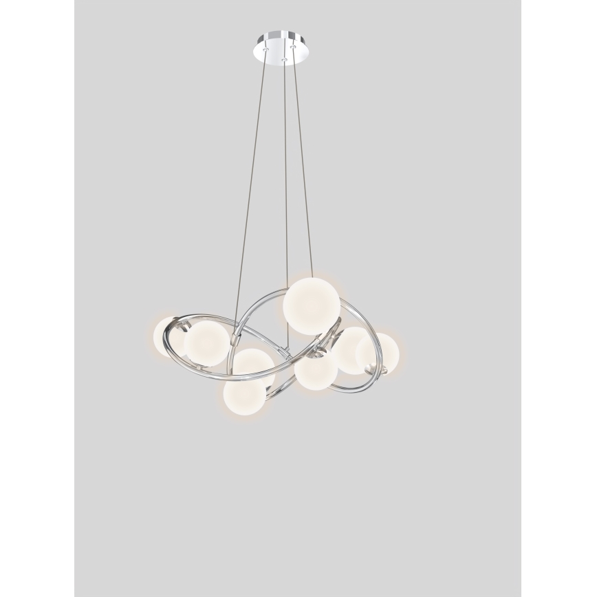 Wofi 7014-807 - LED-Hängeleuchte an Schnur NANCY 8xG9/3,5W/230V glänzendes Chrom
