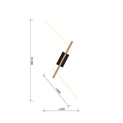 Wofi 7021-306 - Dimmbare LED-Wandleuchte RIMINI LED/40W/230V braun/schwarz