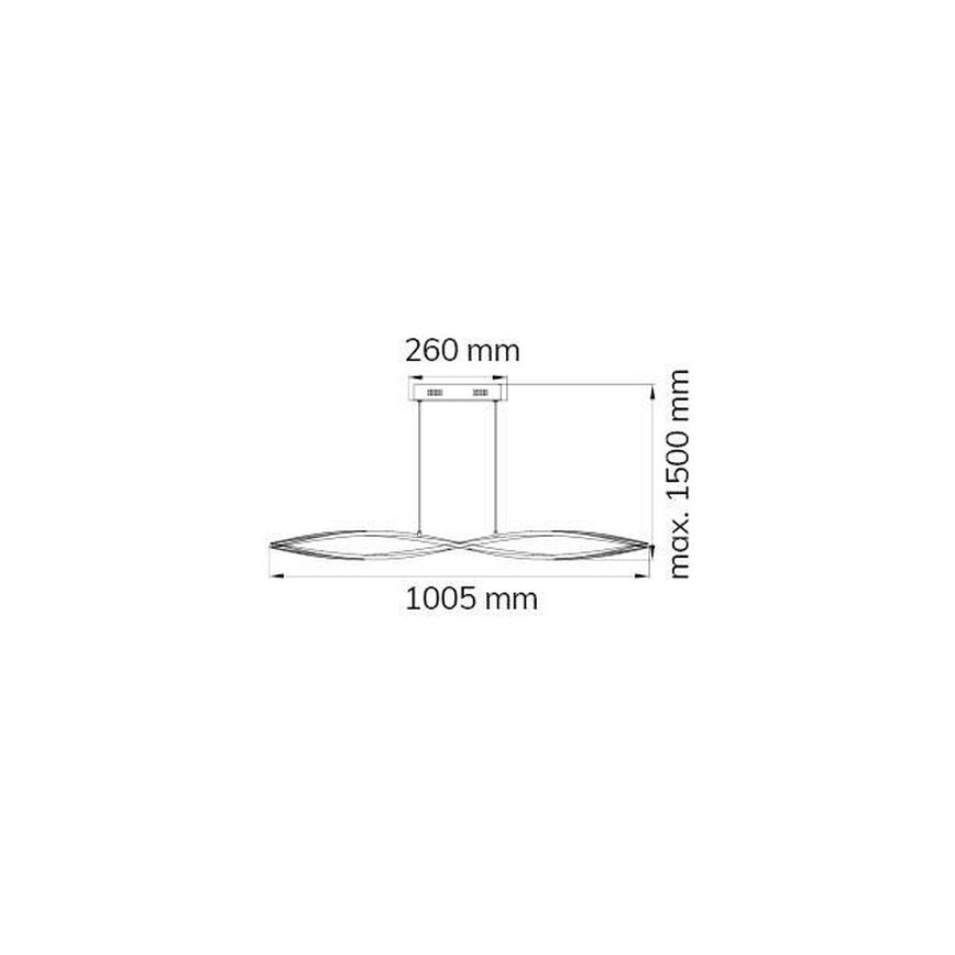Wofi 7152.02.01.6000 - Dimmbare LED-Hängeleuchte an Schnur IDANA 2xLED/13,5W/230V