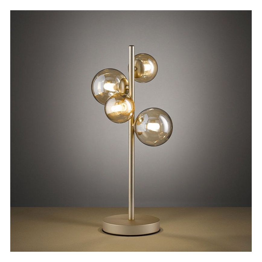 Wofi 8014.04.14.9000 - LED Tischlampe VILLA 4xG9/3W/230V goldfarben