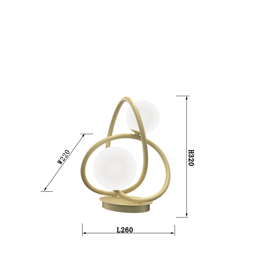 Wofi 8014-201 - LED-Tischlampe NANCY 2xG9/3,5W/230V golden/weiß