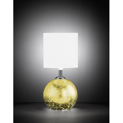 Wofi 8149.02.13.6012 - Tischlampe CARMEN 1xE14/40W/230V + 1xG9/10W golden