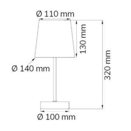 Wofi 8324.01.94.8000 - Tischlampe CESENA 1xE14/42W/230V rosa