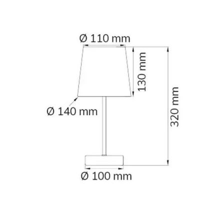 Wofi 832401949000 - Tischlampe CESENA 1xE14/42W/230V rosa