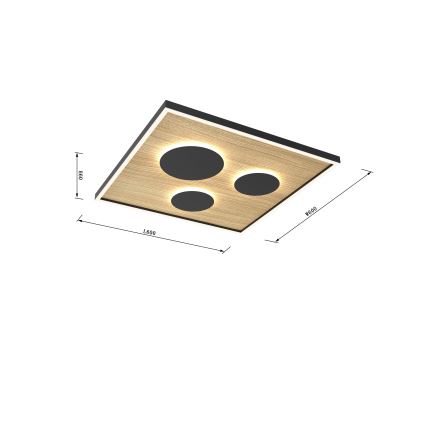 Wofi 9012-306L - Dimmbare LED-Deckenleuchte DIJON LED/40W/230V