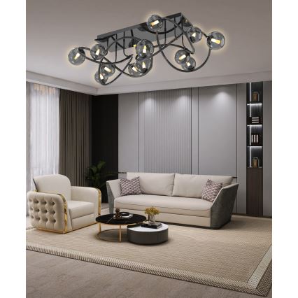 Wofi 9014-1205 - LED-Anbauleuchte NANCY 12xG9/3,5W/230V schwarz/glänzendes Chrom
