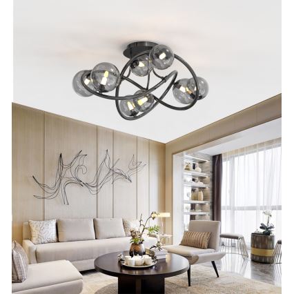 Wofi 9014-805 - LED-Anbauleuchte NANCY 8xG9/3,5W/230V schwarz/glänzendes Chrom