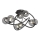 Wofi 9014-805 - LED-Anbauleuchte NANCY 8xG9/3,5W/230V schwarz/glänzendes Chrom