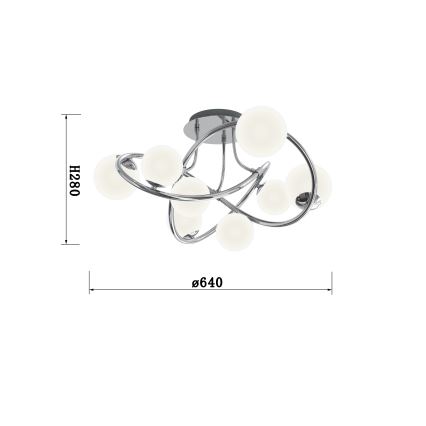 Wofi 9014-807 - LED-Aufbauleuchte NANCY 8xG9/3,5W/230V glänzendes Chrom