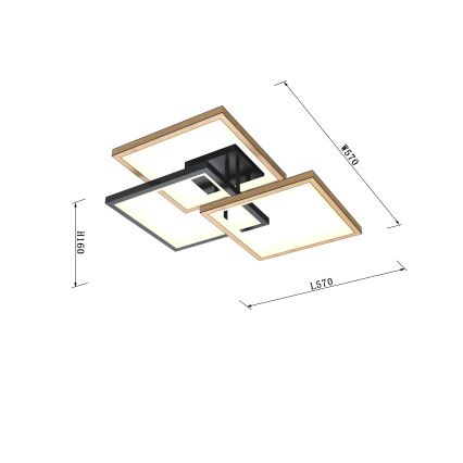 Wofi 9022-306S - Dimmbare LED-Deckenleuchte MATERA LED/40W/230V