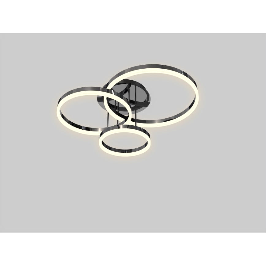 Wofi 9049-405 - Dimmbare LED-Anbauleuchte PERPIGNAN LED/51W/230V schwarz/glänzendes Chrom