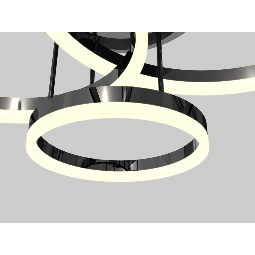 Wofi 9049-405 - Dimmbare LED-Anbauleuchte PERPIGNAN LED/51W/230V schwarz/glänzendes Chrom