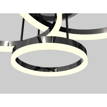 Wofi 9049-405 - LED Dimmbarer Deckenleuchter PERPIGNAN LED/51W/230V Schwarz/Glänzendes Chrom