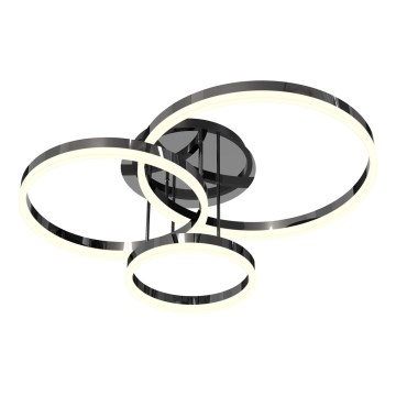 Wofi 9049-405 - LED Dimmbarer Deckenleuchter PERPIGNAN LED/51W/230V Schwarz/Glänzendes Chrom