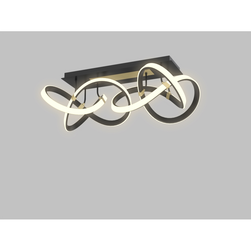 Wofi 9134-204 - LED Deckenleuchte dimmbar INDIGO LED/64W/230V schwarz/gold