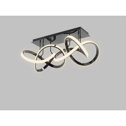 Wofi 9134-205 - LED Deckenleuchte dimmbar INDIGO LED/64W/230V schwarz/glänzender Chrom