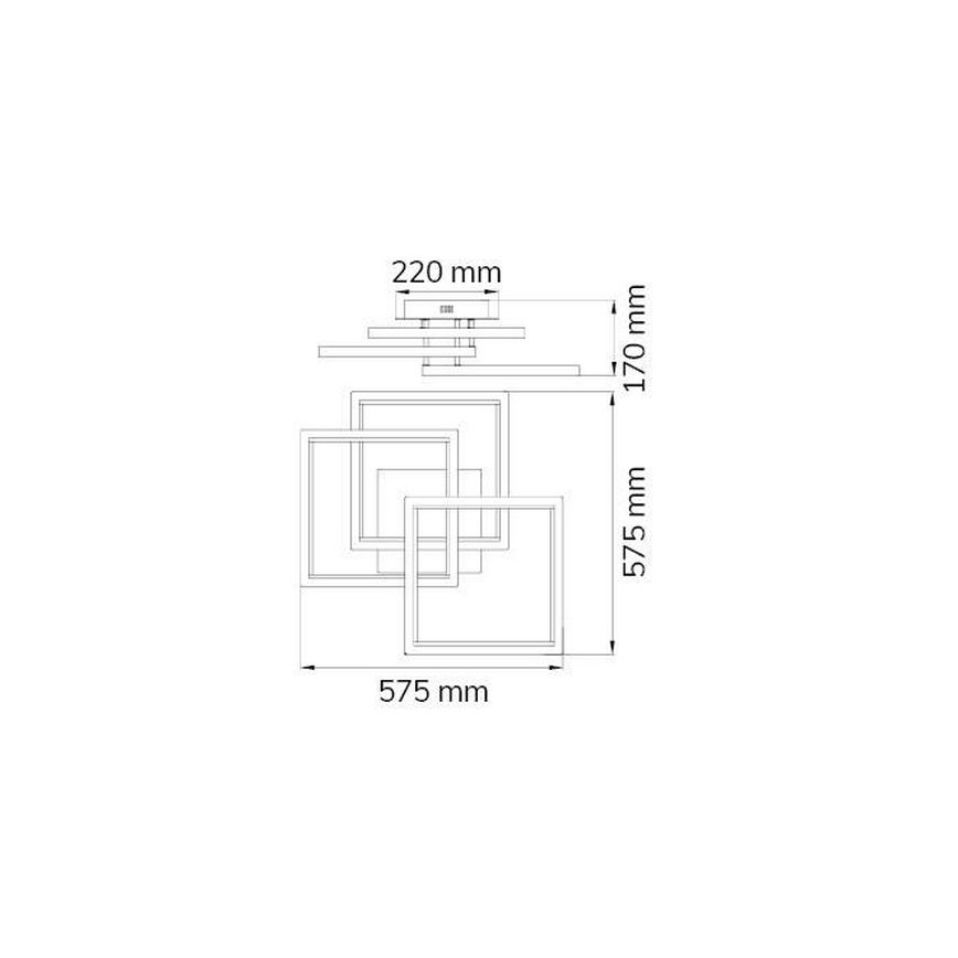 Wofi 9531.03.54.7000 - Dimmbare LED-Aufbauleuchte VISO LED/40W/230V