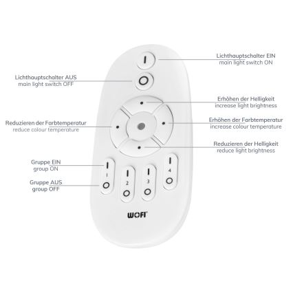 Wofi 9694.01.70.7120 - Dimmbare LED-Deckenleuchte MILO LED/52W/230V 2700-6000K + Fernbedienung