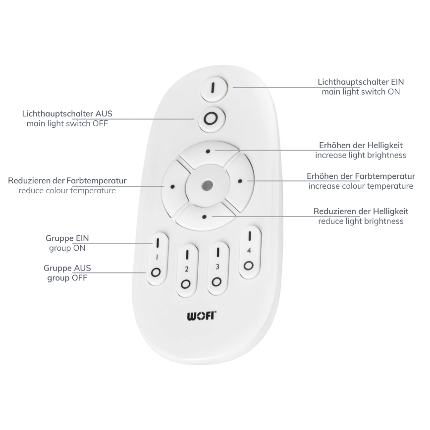 Wofi 9694.01.70.7120 - Dimmbare LED-Deckenleuchte MILO LED/52W/230V 2700-6000K + Fernbedienung