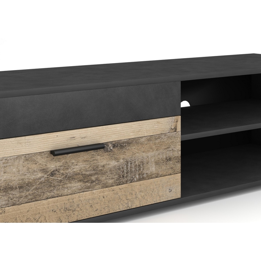 Wohnwand BRICK braun/schwarz