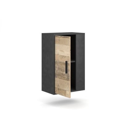 Wohnwand BRICK braun/schwarz