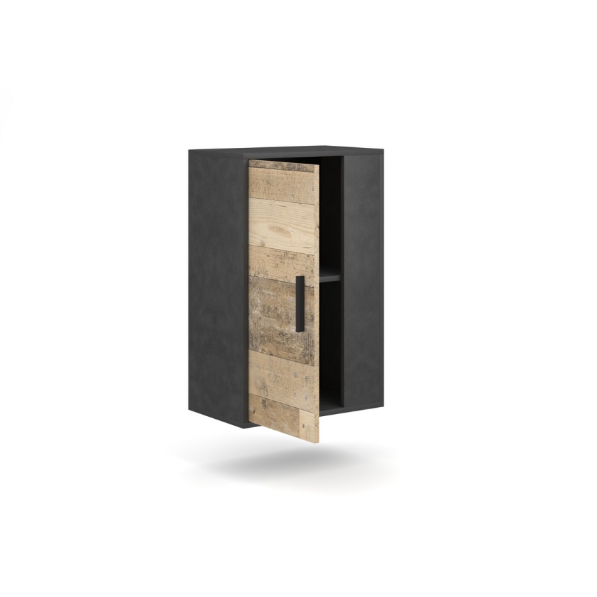 Wohnwand BRICK braun/schwarz