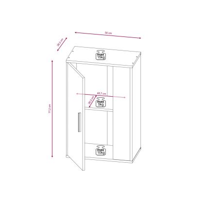 Wohnwand BRICK braun/schwarz
