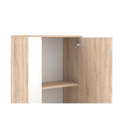 Wohnwand BRICK Sonoma-Eiche/Weiß