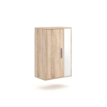 Wohnwand BRICK Sonoma-Eiche/Weiß