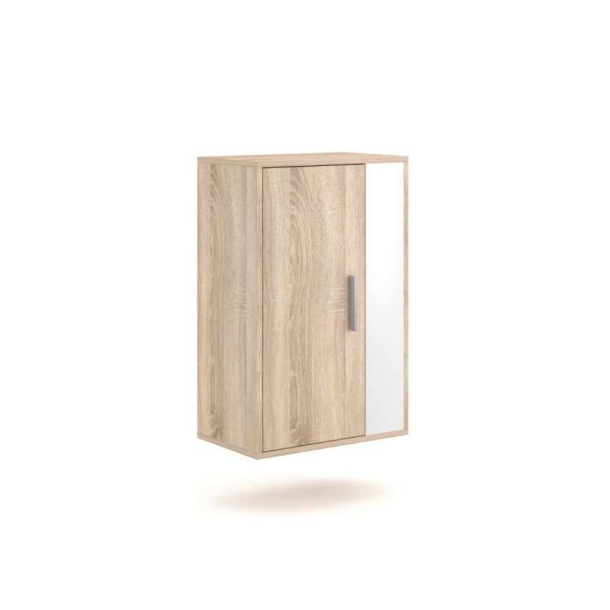 Wohnwand BRICK Sonoma-Eiche/Weiß