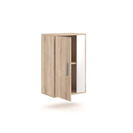 Wohnwand BRICK Sonoma-Eiche/Weiß