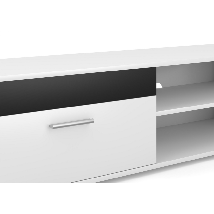 Wohnwand BRICK weiß/schwarz