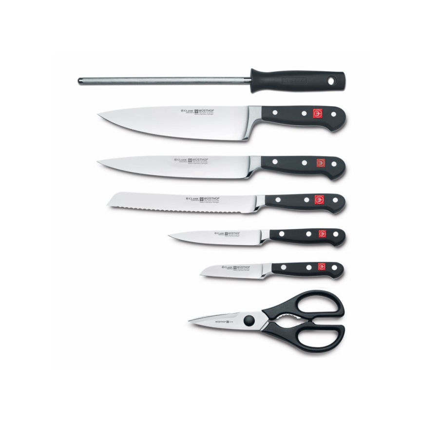 Wüsthof - Küchenmesserset im Block CLASSIC 8-teilig Esche/Beige