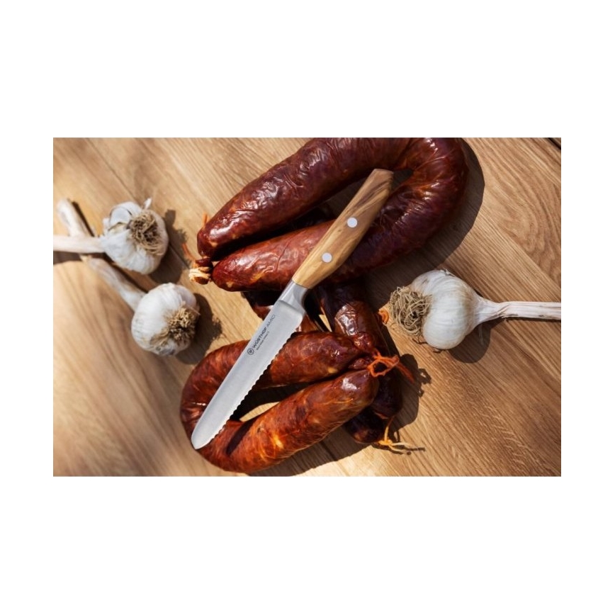 Wüsthof - Küchen-Brotmesser AMICI 14 cm Olivenbaumholz