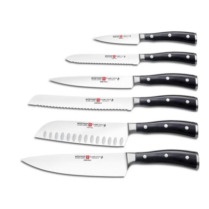Wüsthof - Küchenmesserset im Messerständer CLASSIC IKON 7 Stk. Esche/schwarz