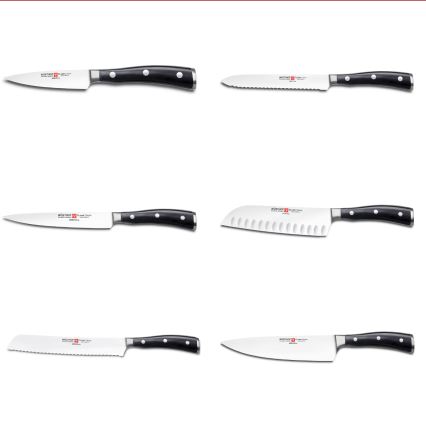 Wüsthof - Küchenmesserset im Messerständer CLASSIC IKON 7 Stk. Esche/schwarz