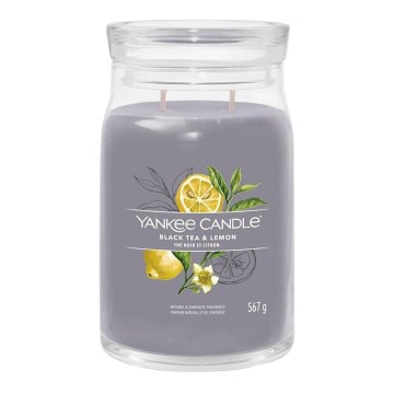 Yankee Candle - Duftkerze BLACK TEA & LEMON groß 567g 60-90 Std.