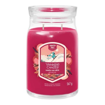 Yankee Candle - Duftkerze SANTA ON SKIS groß 567g 60-90 Std.