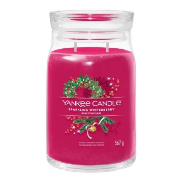Yankee Candle - Duftkerze SPARKLING WINTERBERRY groß 567g 60-90 Std.
