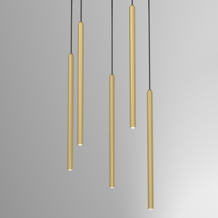 YORU Hängeleuchte an Kabel, 8xG9/8W/230V, Messing
