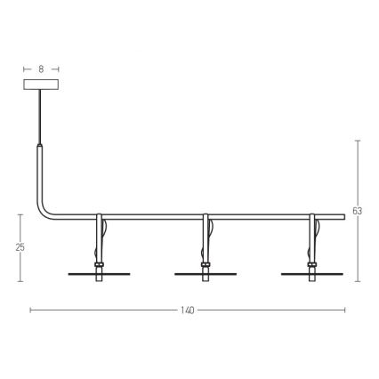 Zambelis 18138-B - LED-Hängeleuchte an Schnur 3xLED/5W/230V