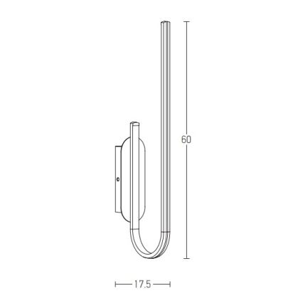 Zambelis 1936 - Dimmbare LED-Wandleuchte LED/18W/230V schwarz